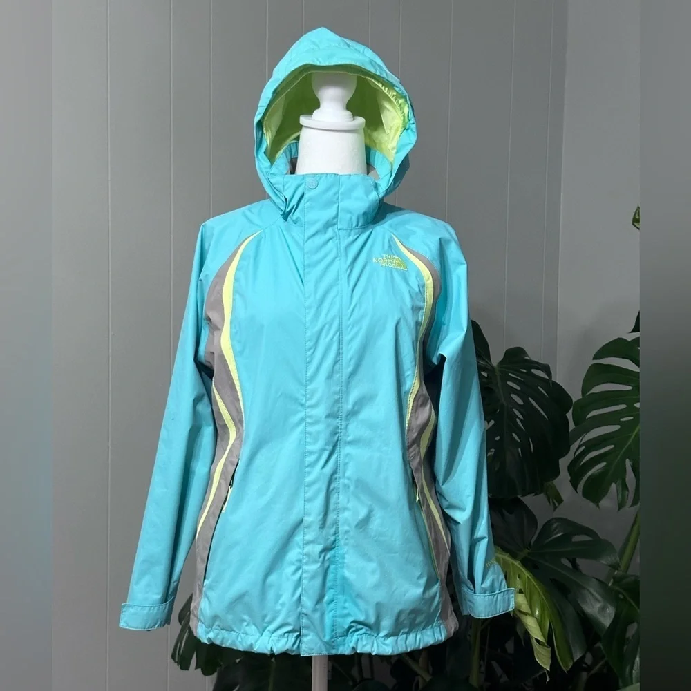 🛍️fits women S/M rain/wind-bloc jacket with removable hoodie with double zipper